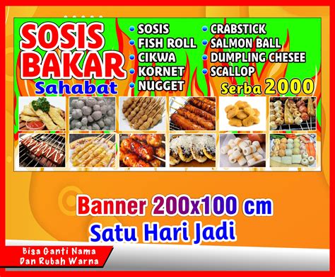 Spanduk Banner Backdrop Sate Seafood Cetak Spanduk Sate Saeafood Bakar