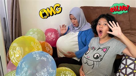 Buncit Berdua Gara Gara Tiup Balon Kolam Balon Jadi Ibu Hamil Youtube