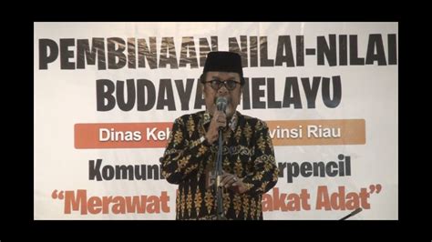 Pengarahan Kadisbud Riau Raja Yoserizal Zen Saat Komunitas Adat