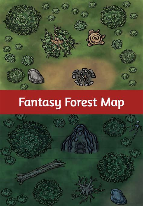 Fantasy Forest Map Aangelicus Dungeon Masters Guild