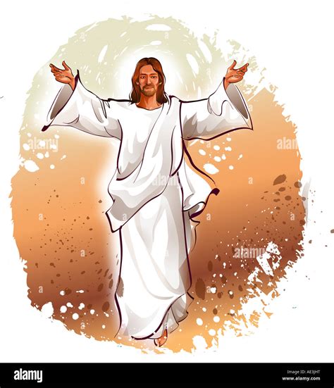 Jesus Christ Blessing With His Arms Outstretched Stock Photo Alamy