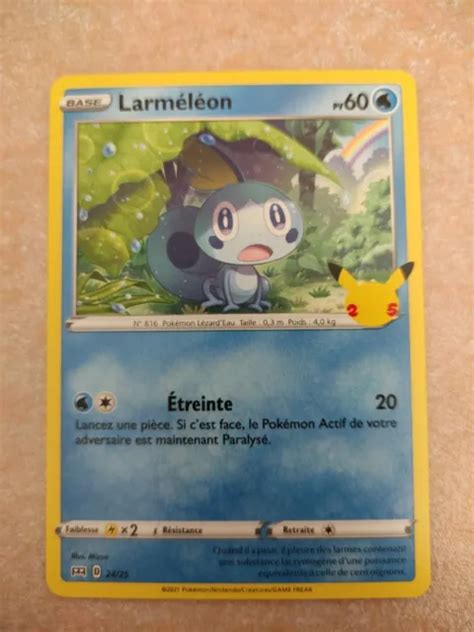 CARTE POKÉMON MCDONALD S 25 ans Larméléon 24 25 série française MacDo