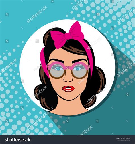 Pop Art Sexy Beautiful Women Design Stock Vector Royalty Free