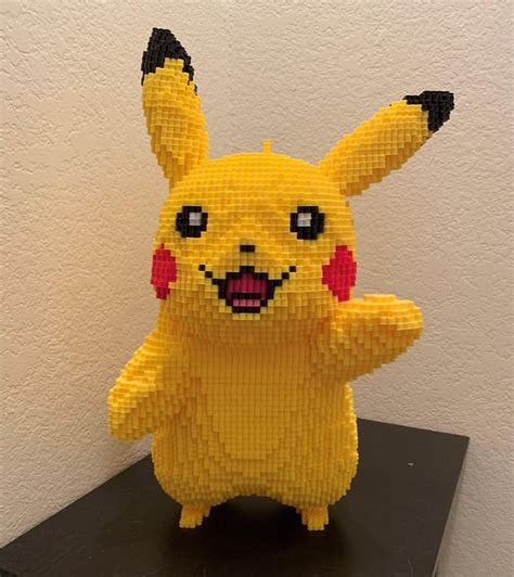 Made a life sized Pikachu out of Perler beads! : r/pokemon