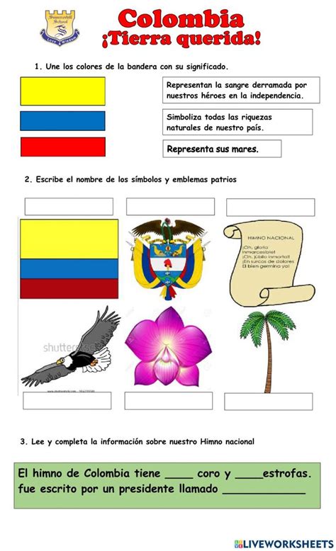 Simbolos Patrios Online Worksheet For Primero Ap Spanish Language Ap