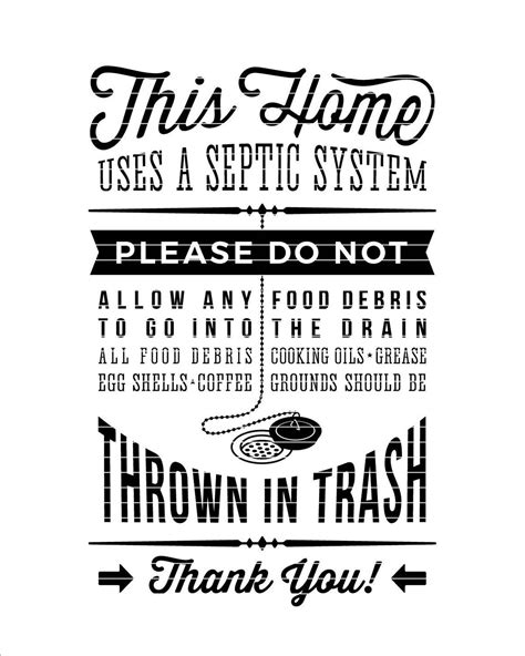 Free Printable Septic Signs - Printable Word Searches