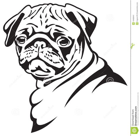 Pug Dog Silhouette At Getdrawings Free Download