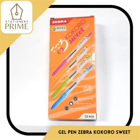 Jual Pulpen Zebra Kokoro Sweet Gel 0 5 Mm Isi 12 Pcs Shopee Indonesia