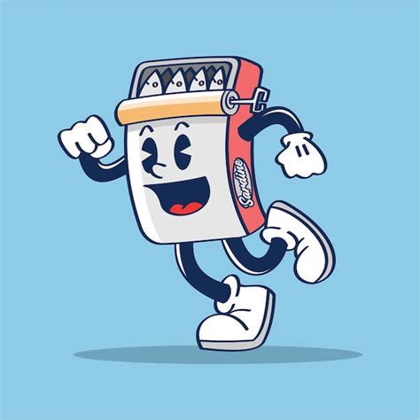 Premium Vector Sardine Can Cartoon Character Dancing With Cute Pose