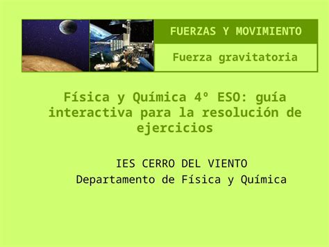 PPT IES CERRO DEL VIENTO Departamento de Física y Química Física y