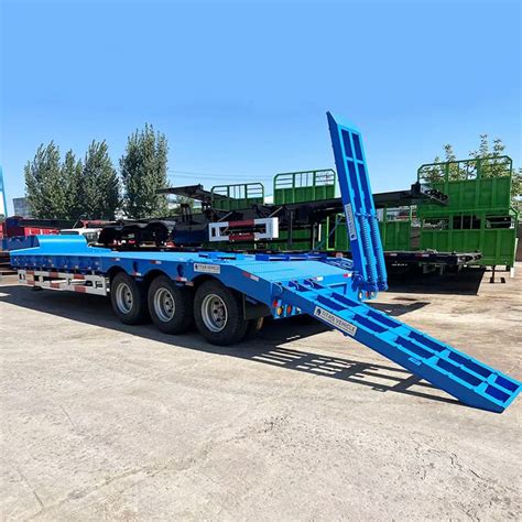 80 Ton 3 Axle Low Bed Loader Trailer For Sale In Ghana