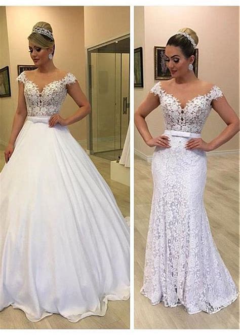 New Arrival Wedding Dresses Detachable Train Lace Off Shoulder