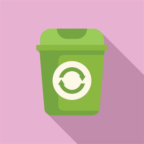 Eco Reciclar Basura Compartimiento Icono Plano Ecolog A El Plastico