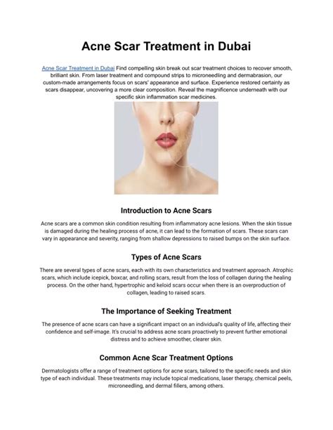 Ppt Acne Scar Treatment In Dubai Powerpoint Presentation Free