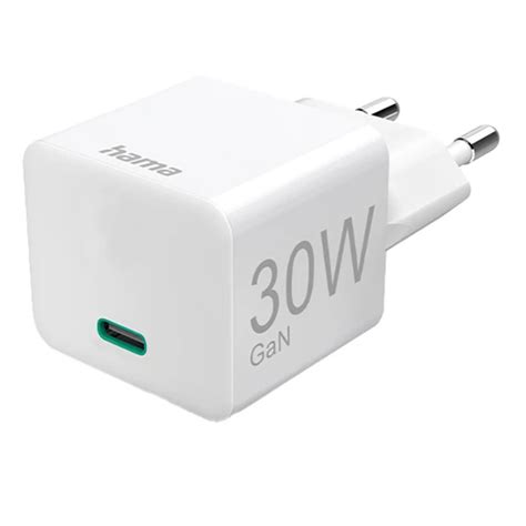 Hálózati töltő HAMA USB C 30W fehér Kábelek elosztók csatlakozók