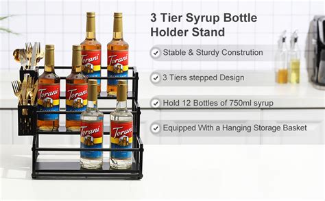 Amazon Mankayoo 3 Tier Coffee Syrup Rack Organizer Syrup Bottle