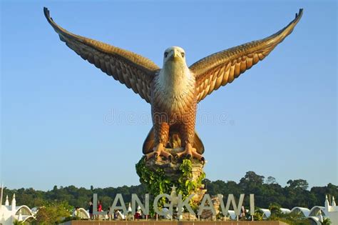 Big eagle statue on Langkawi island. Big eagle statue - the symbol of ...