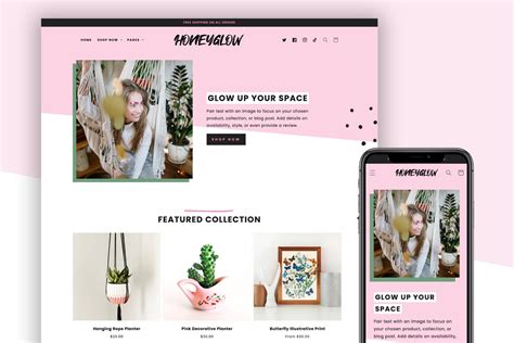 Honeyglow Feminine Shopify Theme Wordpress Themes Creative Market