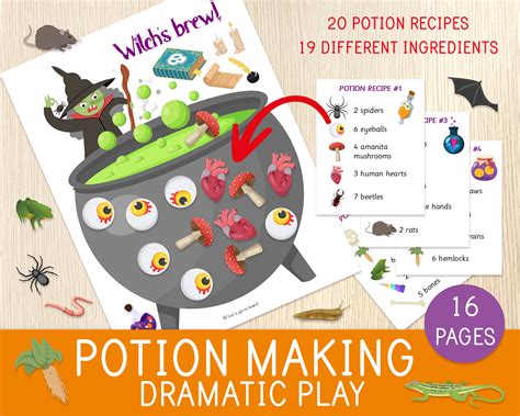 Halloween Potion Making Dramatic Play Witch Brews Pretend Etsy