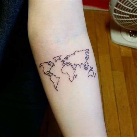 Tatuagem De Mapa Mundi Inspire Se Ideias Perfeitas Para Viajantes