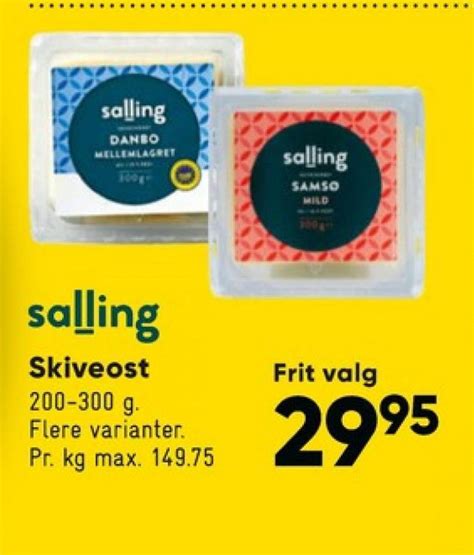 Salling Skiveost Samsø Mild Bilka maj 2023 Alle Tilbudsavis