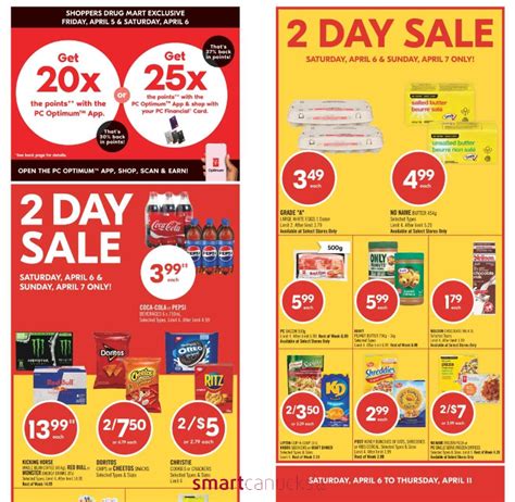 Shoppers Drug Mart Canada Get 20x The PC Optimum Points April 5th