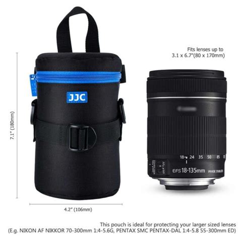 JJC Deluxe Lens Case For Lens Size Below 3 1 X 6 1 D X L JJCFOTO