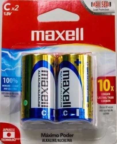 Bater As Pilas Alcalinas Maxell Tipo C Mercadolibre