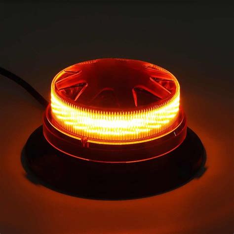 Led Feux Gyrophare Stroboscope Flash Magnetique Ambre Mm V V