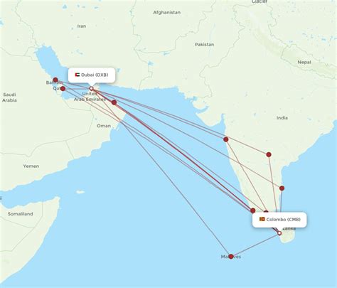 All Flight Routes From Dubai To Colombo Dxb To Cmb Flight Routes