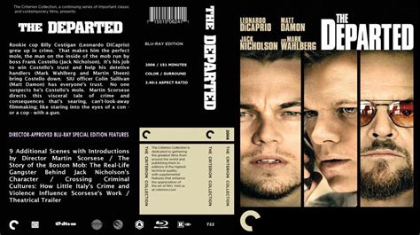 The Departed The Criterion Collection Movie Blu Ray Custom Covers