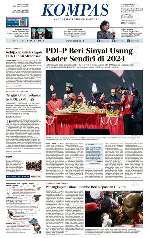 Kompas 11 Januari 2023 Seputarfib Halaman 1 20 PDF Online