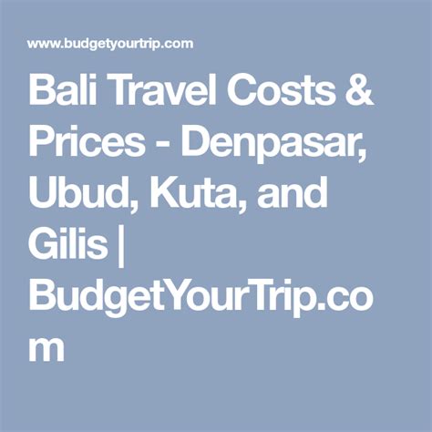 Bali Travel Cost Average Price Of A Vacation To Bali Food And Meal