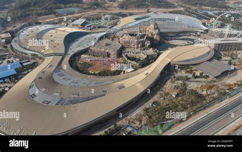 Aerial View Of The Dragon Valley Theme Park Asia S Biggest Indoor