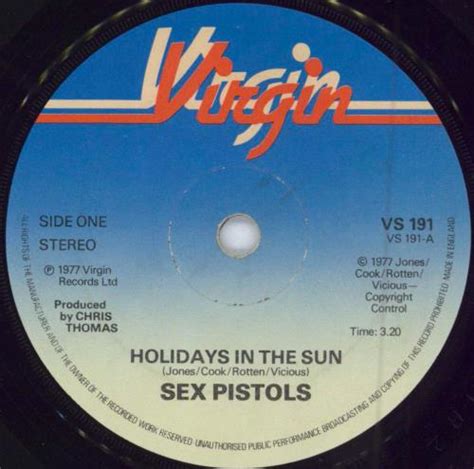 Sex Pistols Holidays In The Sun 1st UK 7 Vinyl Single 7 Inch Record