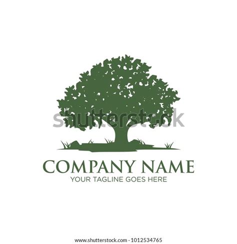 Oak Tree Logo Design Stock Vector (Royalty Free) 1012534765