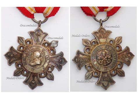 Vatican WWI Pro Ecclesia Pontifice 1888 Cross II Class Silver Medal