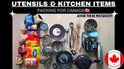 Utensils And Kitchen Items Packing For Canada🇨🇦 Packing Tips For Canada International