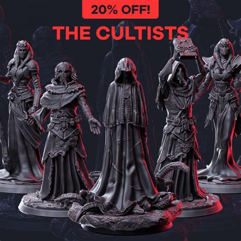 3D Printable The Cultists by Flesh of Gods