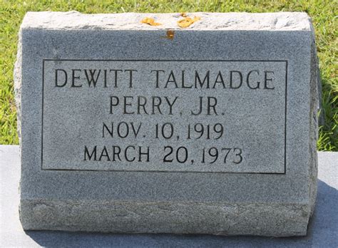 Dewitt Talmadge D T Perry Jr Find A Grave Memorial