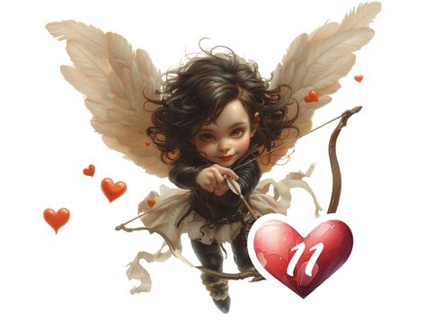 Cupid Cherubic Clipart Set 11 Angelic Png Illustrations Clip Art