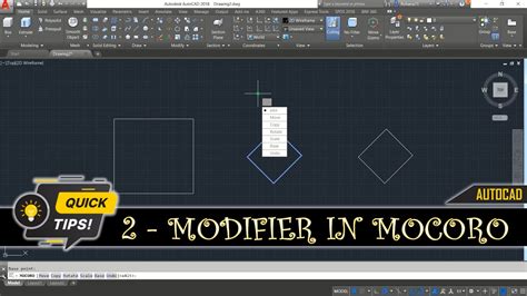 Use Move Copy Rotate Scale In A Command Beginner Tips Autocad