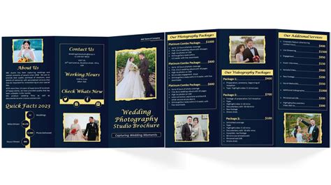 Wedding Photography Studio Brochures Trifold