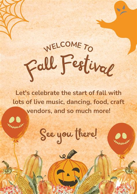 Fall Festival Flyer Template - Etsy