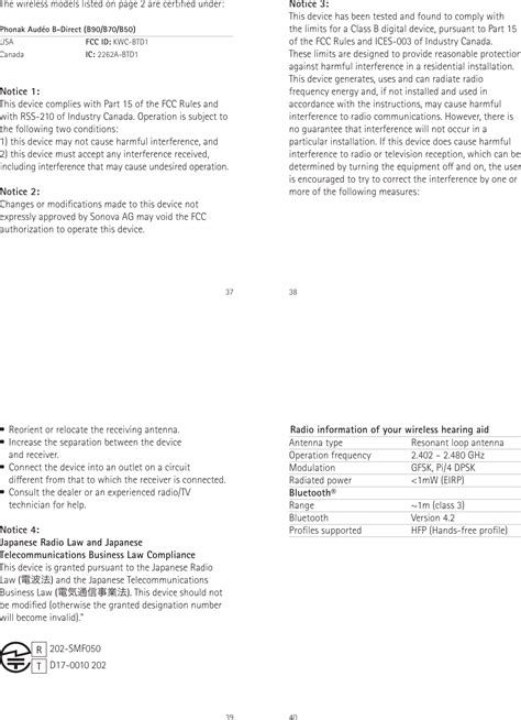 Sonova Usa Btd Wireless Hearing Aid User Manual