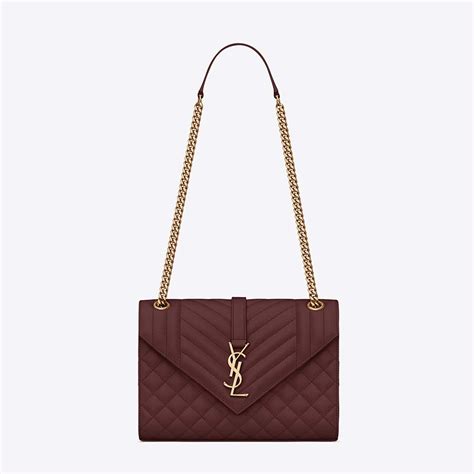 Saint Laurent YSL Women Envelope Medium Bag In Mix Matelasse Grain DE