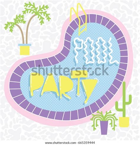 Pool Party Invitation Card Template Stock Vector Royalty Free 665359444