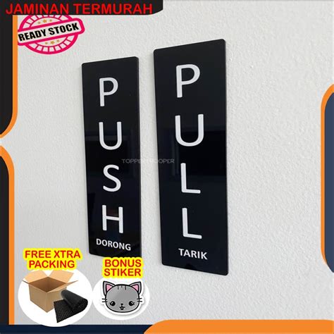 Jual Murah Push Pull Dorong Tarik Sign Label Akrilik Sign Board