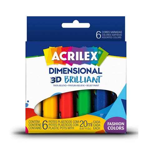 Dimensional Relevo D Brilliant Acrilex Tintas Art Sticas