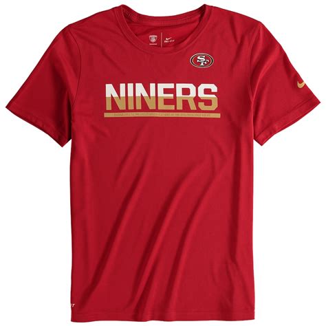 Nike San Francisco 49ers Youth Scarlet Team Practice Performance T Shirt